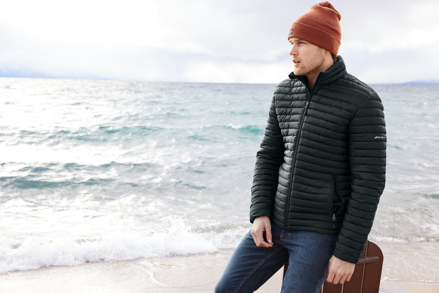 Eddie Bauer® Packable Quilted Full-Zip, Embroidered