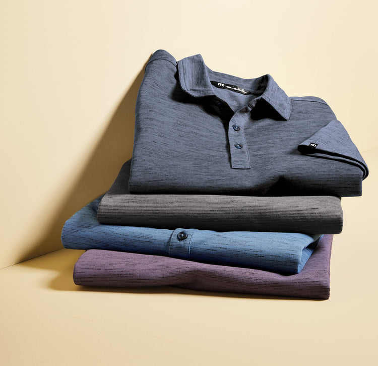 stack of polo shirts ready for embroidery