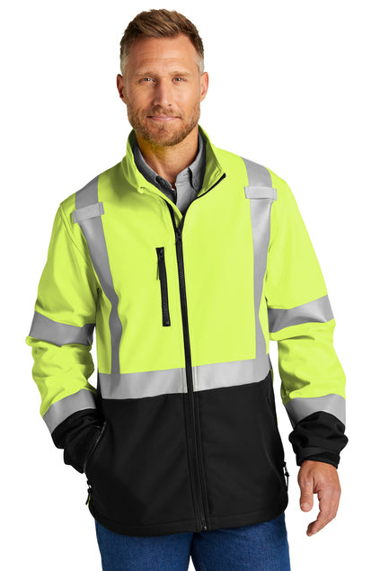 CornerStone® ANSI 107 Class 3 Soft Shell Jacket, Embroidered