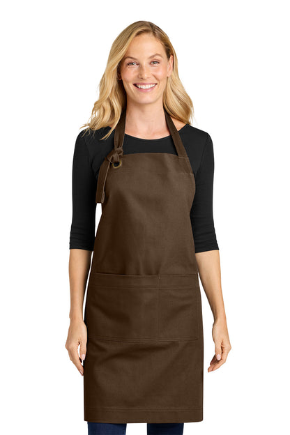 Port Authority® Signature Heavy Twill Bib Apron, Embroidered