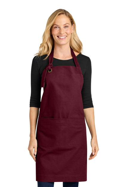 Port Authority® Signature Heavy Twill Bib Apron, Embroidered