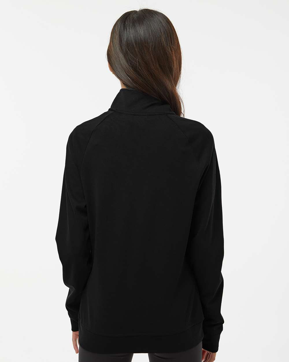Person wearing a black jacket on a white background. Adidas Youth Performance Quarter-Zip Pullover, Embroidered by Helmsman Stitch Co.
