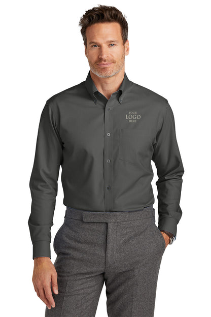 Brooks Brothers® Wrinkle-Free Stretch Nailhead Shirt, Embroidered
