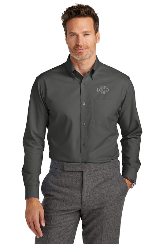 Brooks Brothers® Wrinkle-Free Stretch Nailhead Shirt, Embroidered