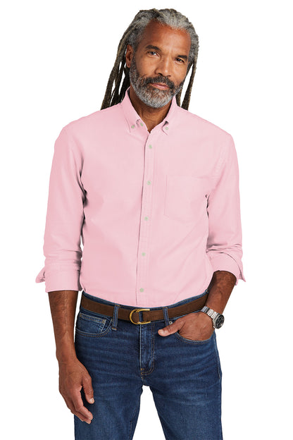 Man wearing a pink shirt and blue jeans on a white background embroidered Brooks Brothers® Casual Oxford Cloth Shirt