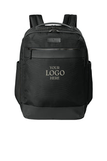 Black backpack with space for customization on a white background embroidered Brooks Brothers® Oxford Backpack