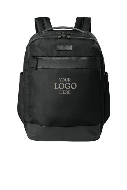 Black backpack with space for customization on a white background embroidered Brooks Brothers® Oxford Backpack