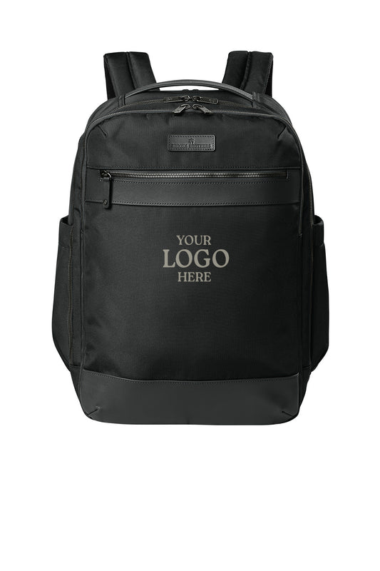 Black backpack with space for customization on a white background embroidered Brooks Brothers® Oxford Backpack