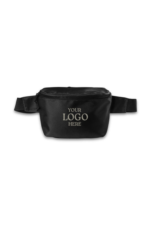 Black waist bag with space for customization on a white background embroidered Port Authority® Ultimate Hip Pack
