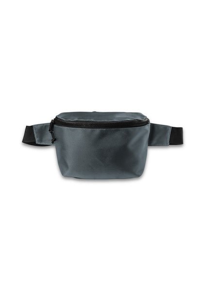 Gray waist bag with black straps on a white background embroidered Port Authority® Ultimate Hip Pack