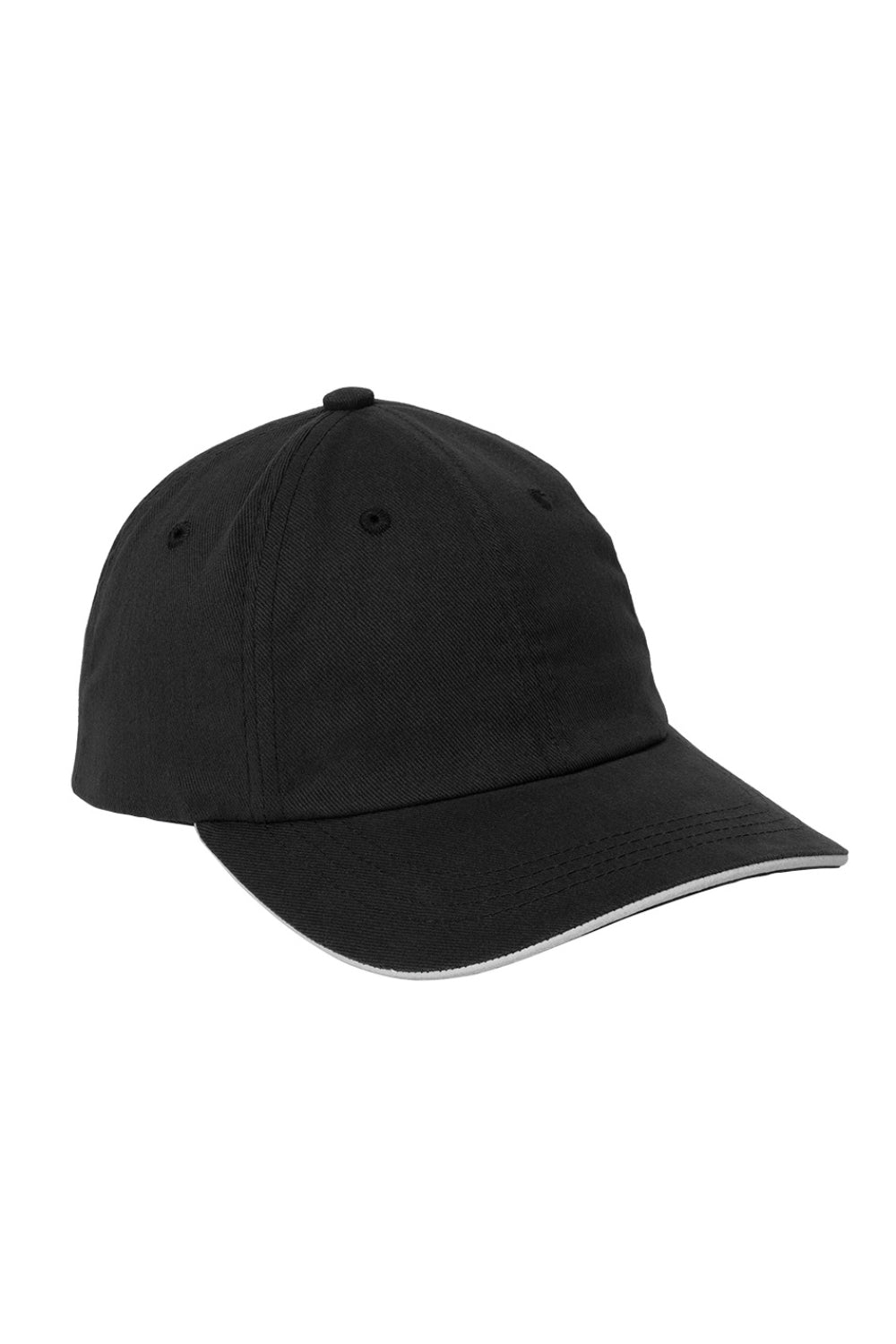 Black baseball cap on a white background Port Authority® Reflective Sandwich Bill Cap, Embroidered