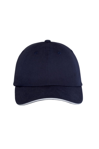 Navy blue baseball cap on a white background Port Authority® Reflective Sandwich Bill Cap, Embroidered