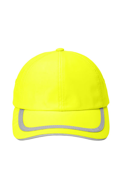 Yellow cap with reflective stripes on a white background Port Authority® Enhanced Visibility Cap, Embroidered
