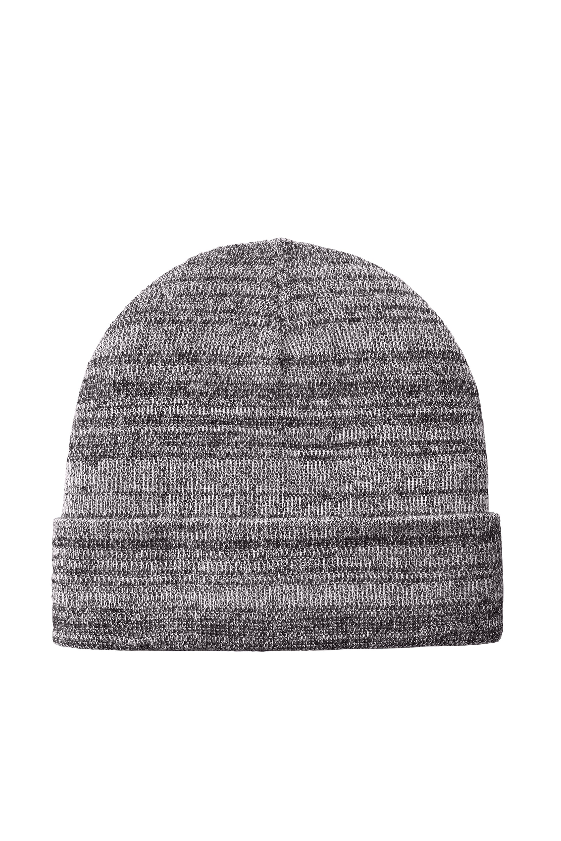 Gray knit beanie on a white background Port Authority® Knit Cuff Beanie, Embroidered