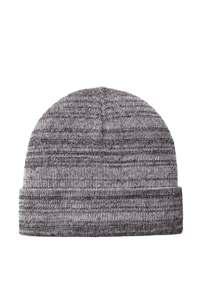 Gray knit beanie on a white background Port Authority® Knit Cuff Beanie, Embroidered