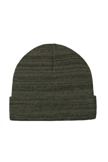 Dark green knit beanie on a white background Port Authority® Knit Cuff Beanie, Embroidered