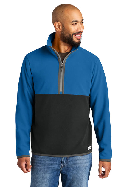 Man wearing a blue and black pullover with a white background Cotopaxi® Amado 1/2-Zip Fleece, Embroidered