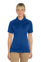 Woman wearing a blue polo shirt on a white background, CornerStone® Women's Select Snag-Proof Tactical Polo