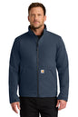 Man wearing a navy blue jacket on a white background Carhartt® Rain Defender® Soft Shell Jacket, Embroidered