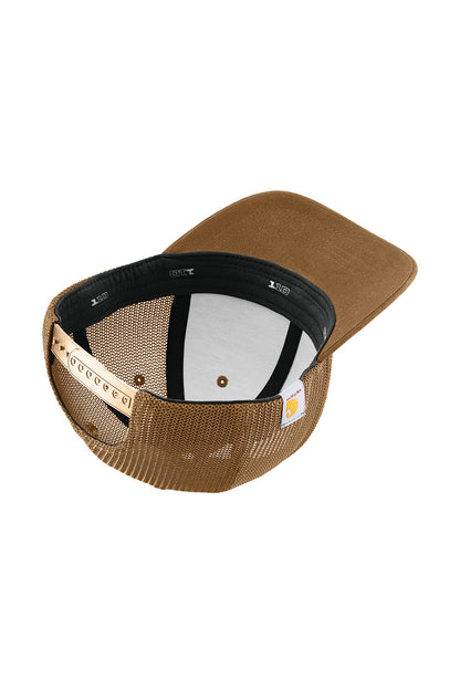 Brown cap with mesh back on a white background Carhartt® Flexfit 110® Mesh Back Cap, Embroidered