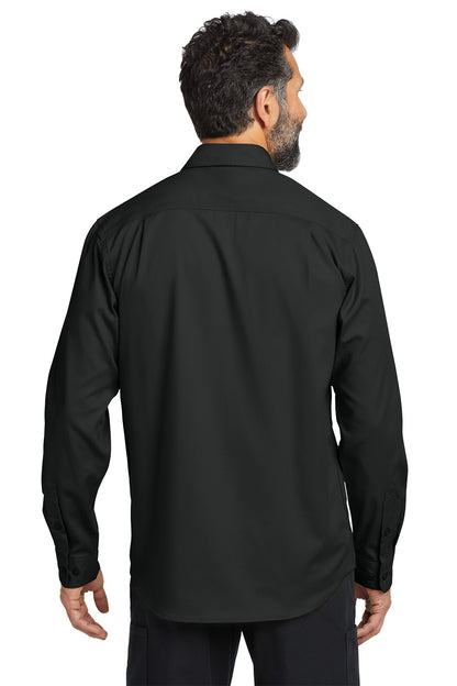 Man wearing a black long-sleeve shirt on a white background embroidered Carhartt® Rugged Professional™ Series Long Sleeve Shirt