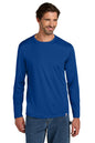 Man wearing a blue long-sleeve shirt on a white background embroidered Carhartt Force® Sun Defender™ Long Sleeve Shirt