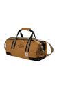 Brown duffel bag with black accents on a white background embroidered Carhartt® Foundry Series 20” Duffel