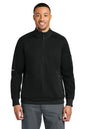 Man wearing a black quarter-zip sweatshirt on a white background, Carhartt® FLD & RSCU 1/2-Zip Mid-Layer, Embroidered