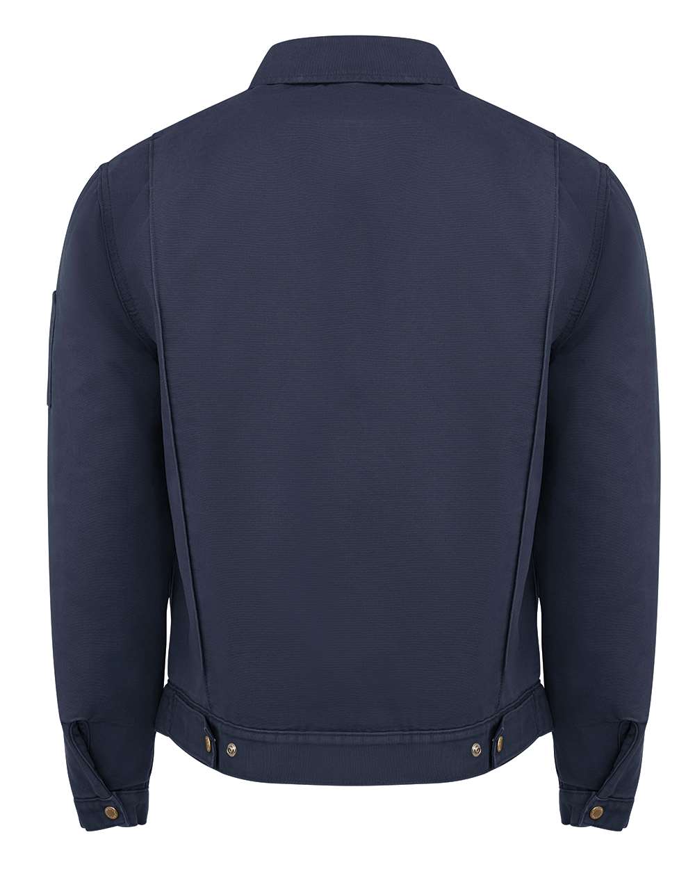 Navy blue jacket on a white background Dickie's Men's Industrial Duck Jacket, Embroidered