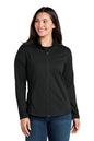 Woman wearing a black jacket on a white background. Eddie Bauer® Women’s Adventurer Full-Zip, Embroidered