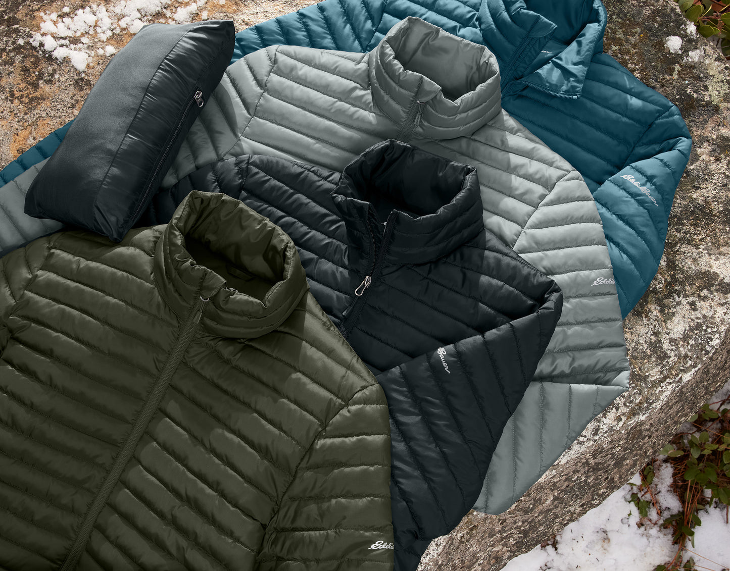 Eddie Bauer® Packable Quilted Full-Zip, Embroidered