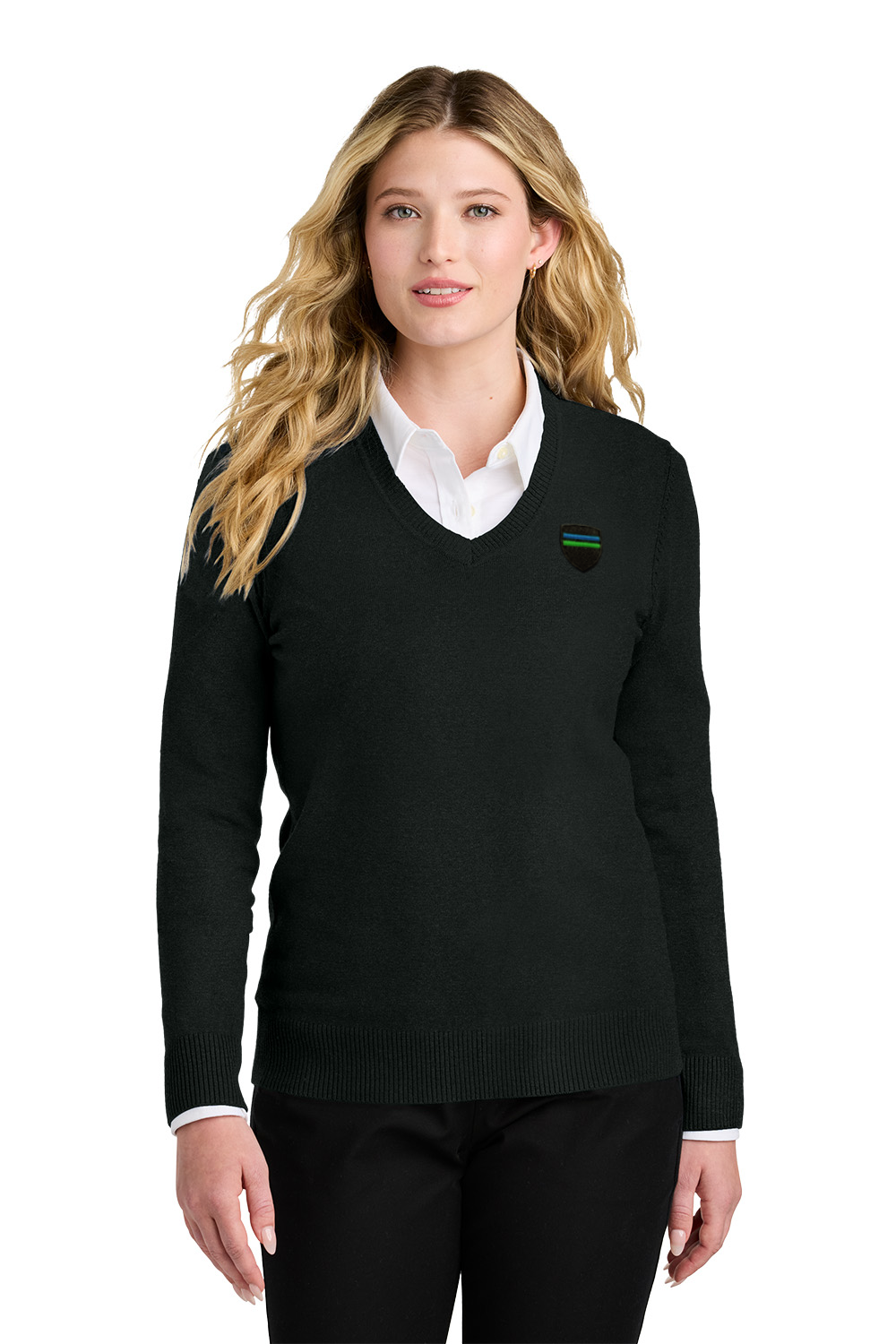 Port Authority® Women’s Easy Care V-Neck Sweater, GLMC