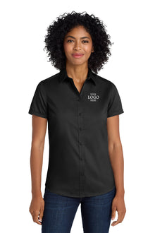 Port Authority® Women's Short Sleeve SuperPro™ Twill Shirt, Embroidered