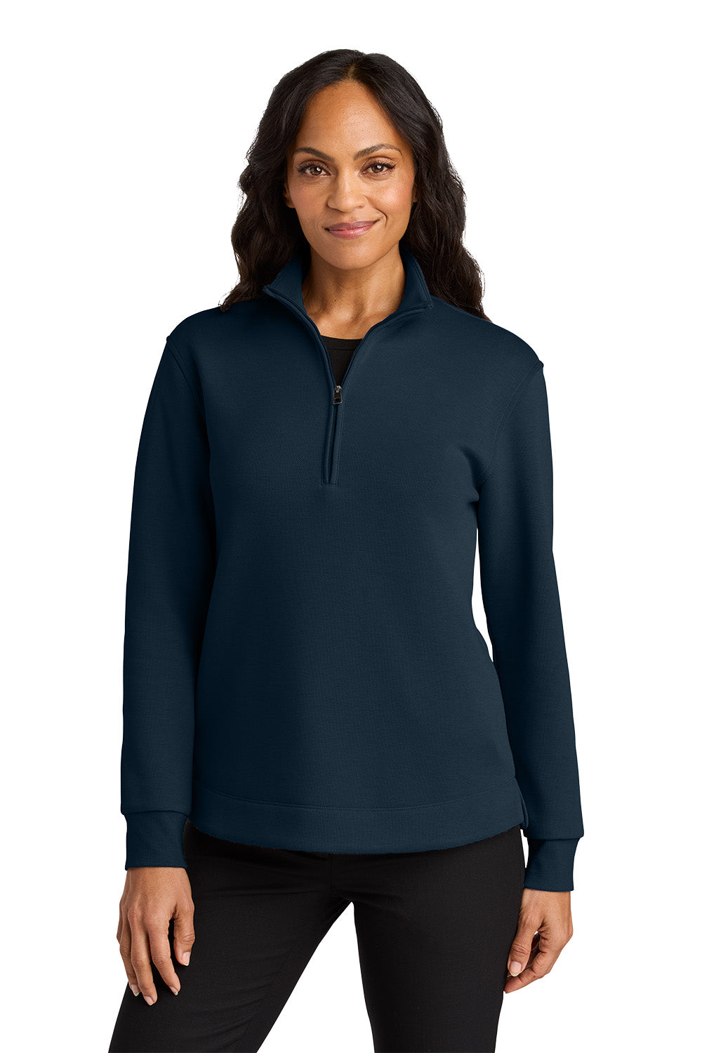 Embroidered Double Pique 1/4-Zip
