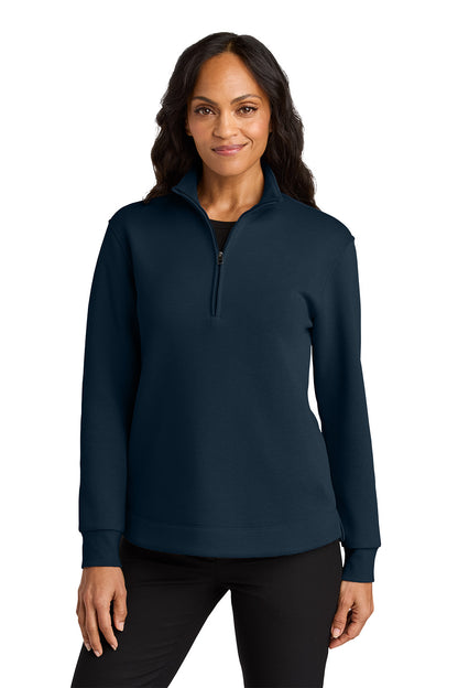 Embroidered Double Pique 1/4-Zip