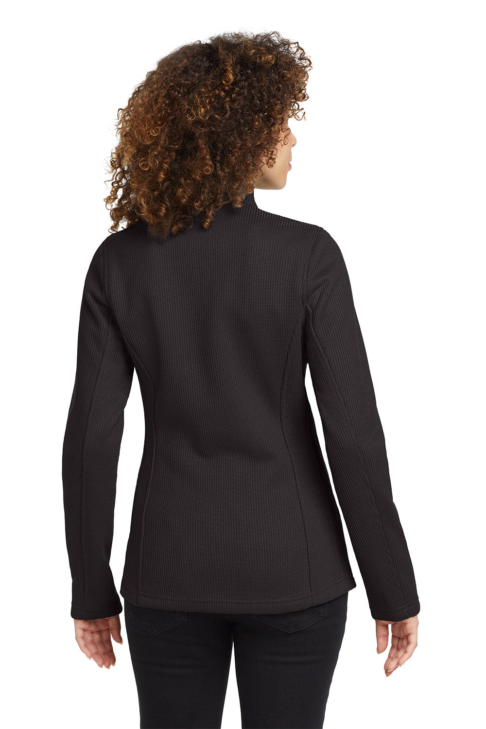Person wearing a black jacket on a white background Embroidered OGIO® Women's Grit Fleece Jacket