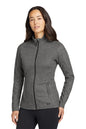 Woman wearing a gray jacket on a white background Embroidered OGIO® Women's Grit Fleece Jacket