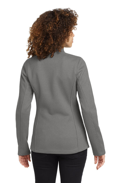 Person wearing a gray jacket on a white background Embroidered OGIO® Women's Grit Fleece Jacket