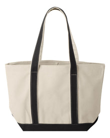 MI Tote (Large), Natural Canvas Tote, Custom Text & Michigan Motif