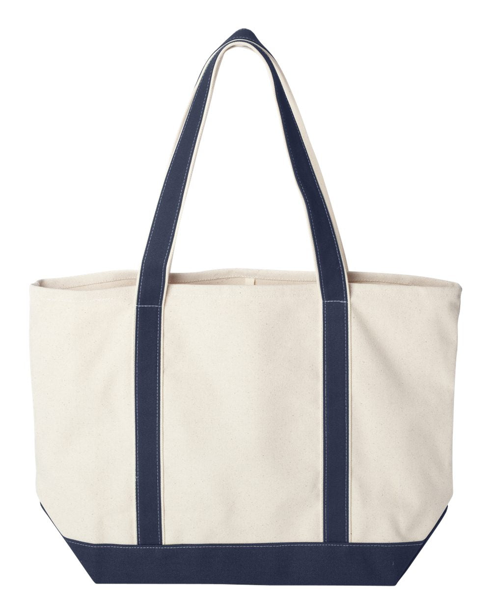 MI Tote, Natural Canvas Tote, XL, Custom Text & Michigan Motif