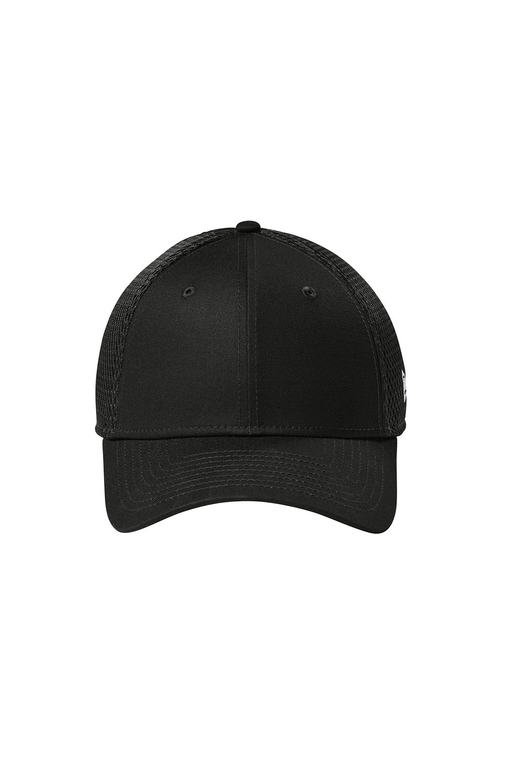 Black cap on a white background  embroidered New Era® Stretch Mesh Cap