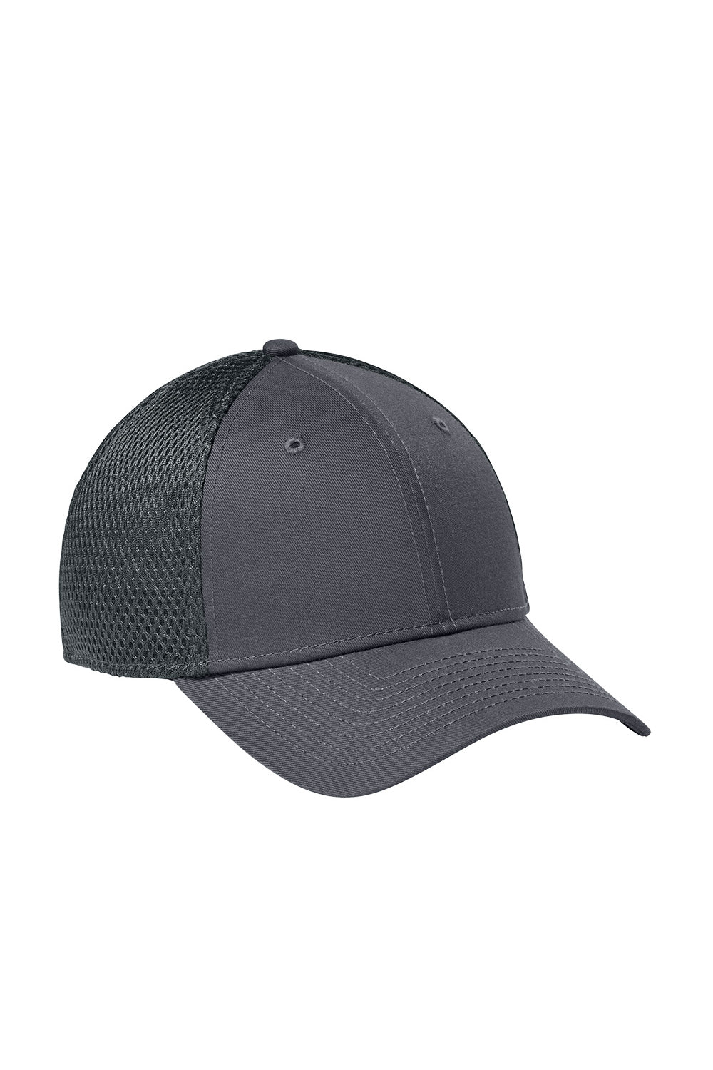 Gray baseball cap with mesh back on a white background  embroidered New Era® Stretch Mesh Cap