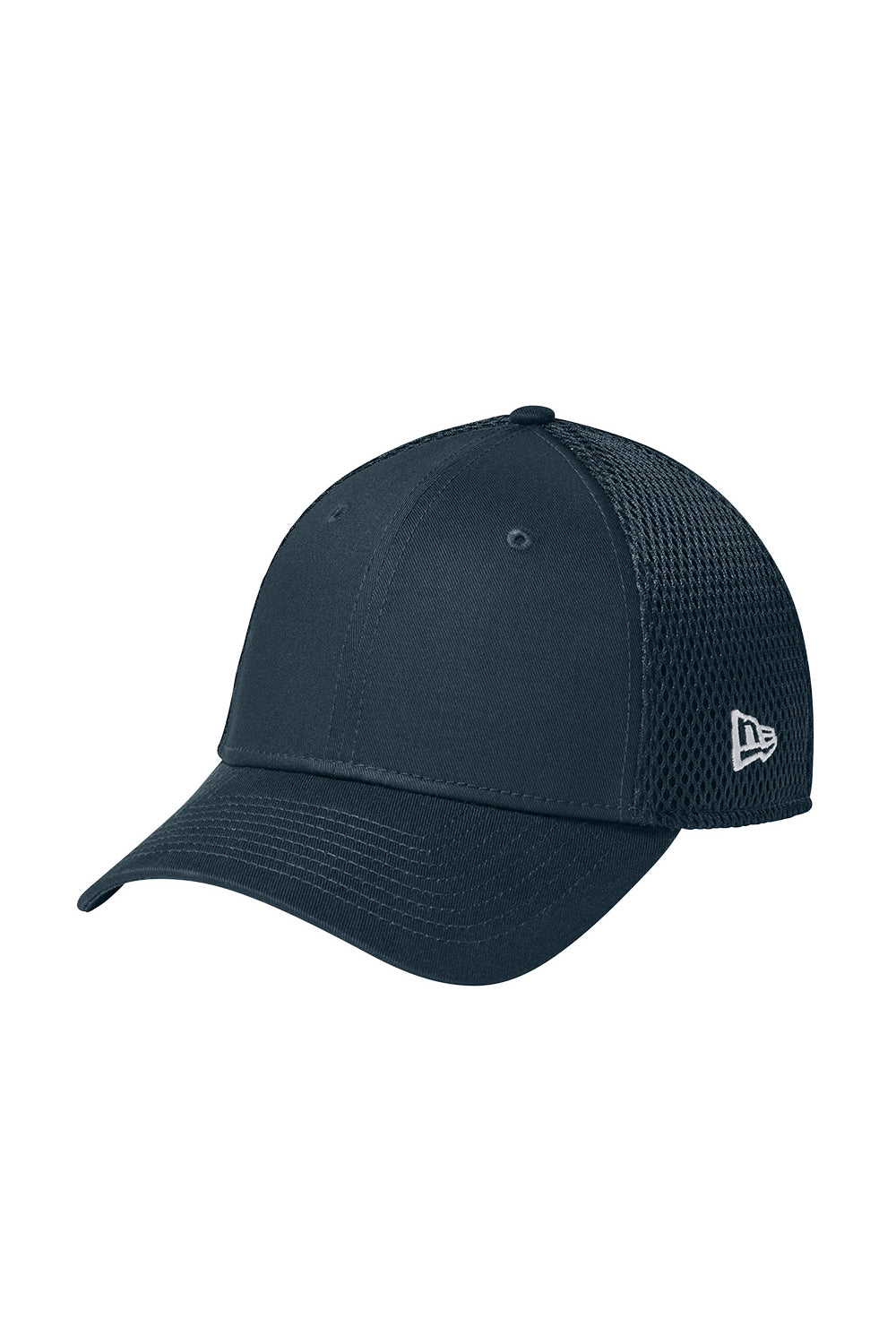 Navy blue cap with New Era logo on a white background  embroidered New Era® Stretch Mesh Cap