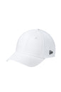 White baseball cap with a brand logo on a white background  embroidered New Era® Stretch Mesh Cap
