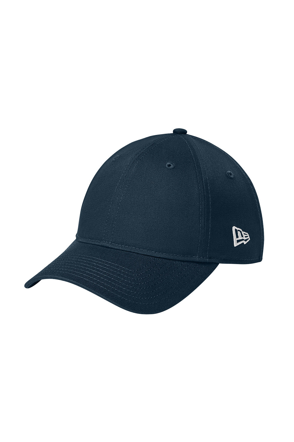 Navy blue cap with a white logo on a white background New Era® Adjustable Unstructured Cap, Embroidered