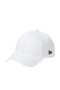 White baseball cap with a small logo on a white background New Era® Adjustable Unstructured Cap, Embroidered