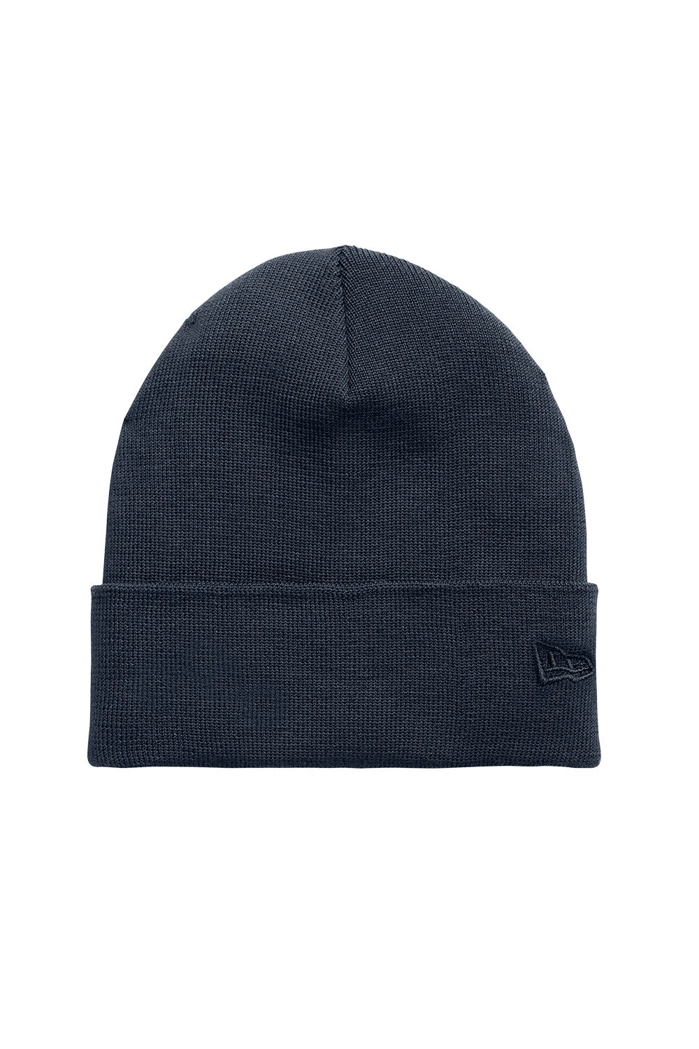 Black beanie with a brand logo on a white background New Era® Recycled Cuff Beanie, Embroidered