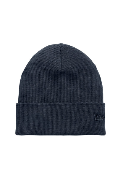 Black beanie with a brand logo on a white background New Era® Recycled Cuff Beanie, Embroidered