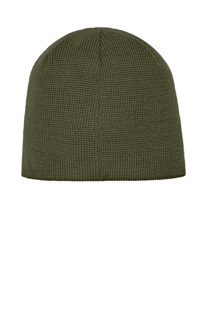 Black knit beanie on a white background The North Face® Mountain Beanie, Embroidered