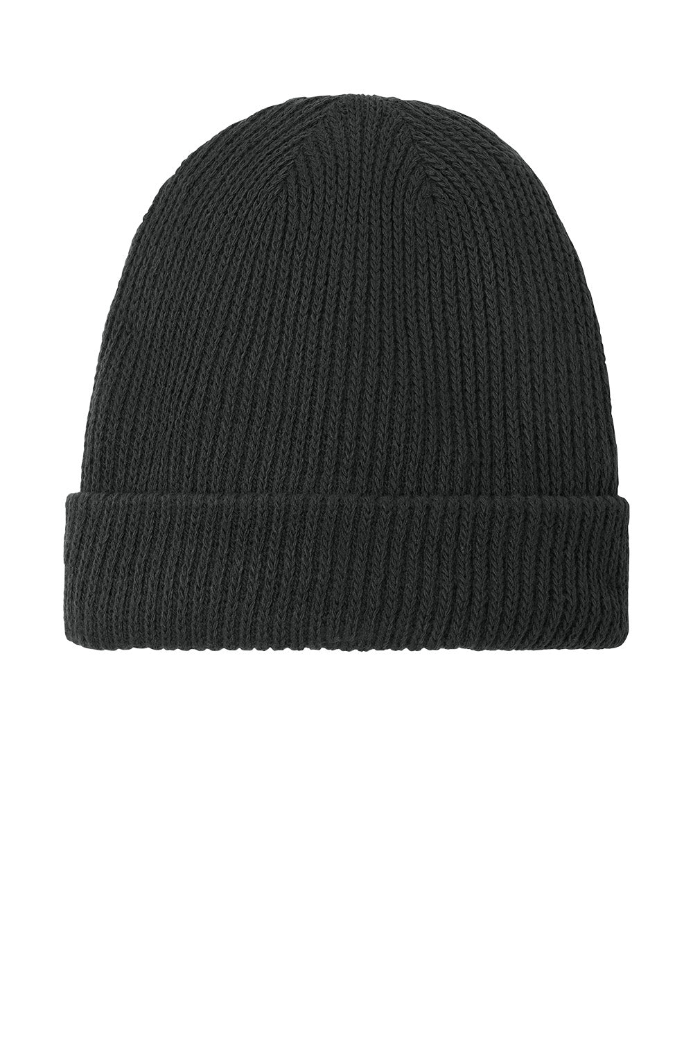 Dark gray knit beanie on a white background The North Face® Circular Rib Beanie, Embroidered